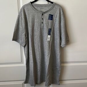 NWT Apt. 9 Core Classic-Fit Henley Men’s 2XB Gray